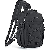 BAGSMART Small Crossbody Sling Bag, Crossbody Daypack, Chest Shoulder Bag Hiking Small Backpack for Casual Travel Sport