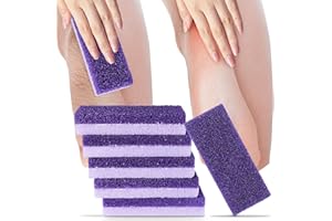 NANASO 2 in 1 Pumice Stone for Feet,6 Pack Foot Scrubber & Callus Remover, Stone Scrubber for Hard Skin,Foot Pumice,Dead Skin Remover for Feet, Heels, Hands and Body (Purple)