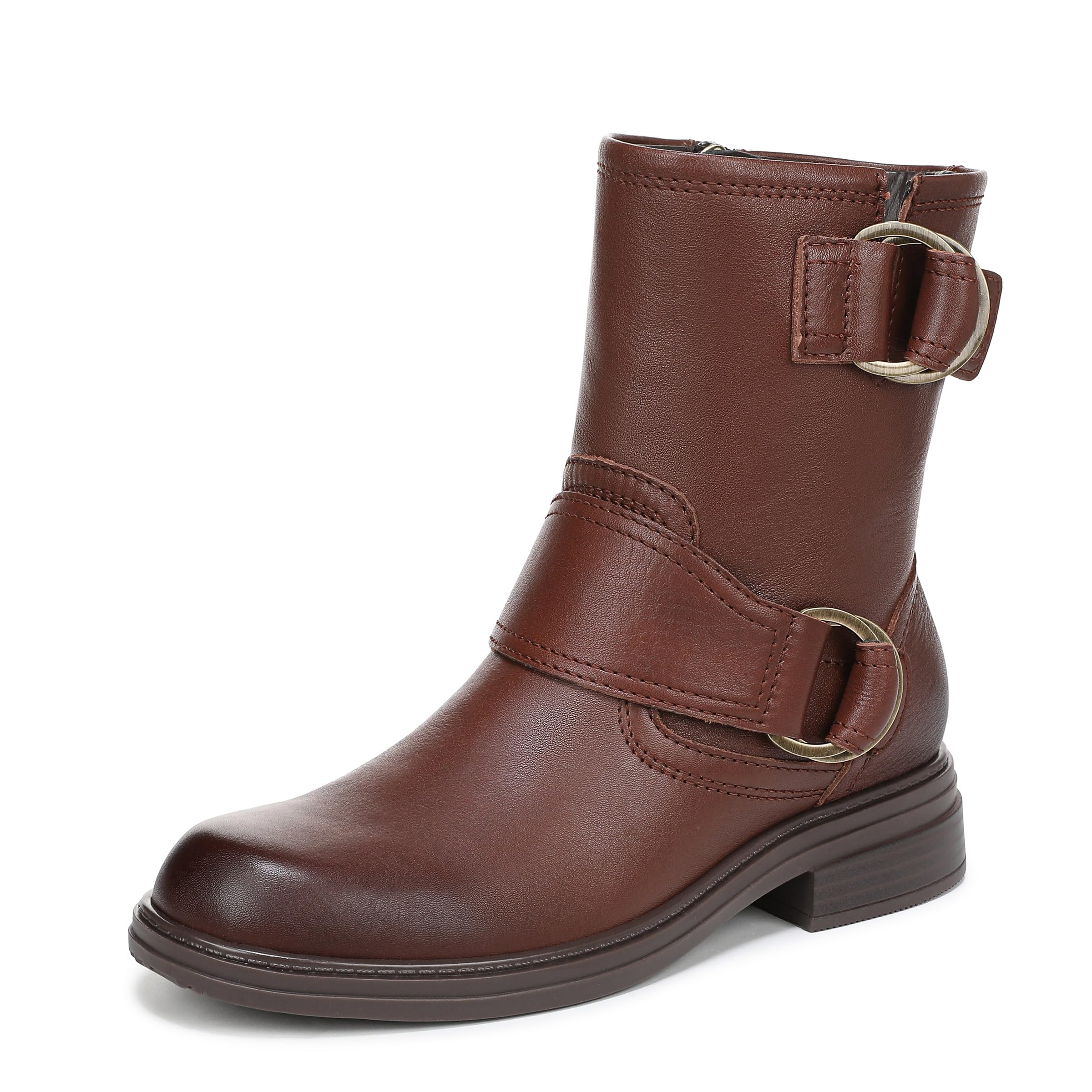 Naturalizer Women’s Optimus Fashion Boot Cappuccino Brown Leather 7 W