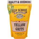 Old School Brand&trade; Stone Ground Yellow Corn Grits, 30 ounces | Gluten Free, Medium-Coarse Ground | Made in USA
