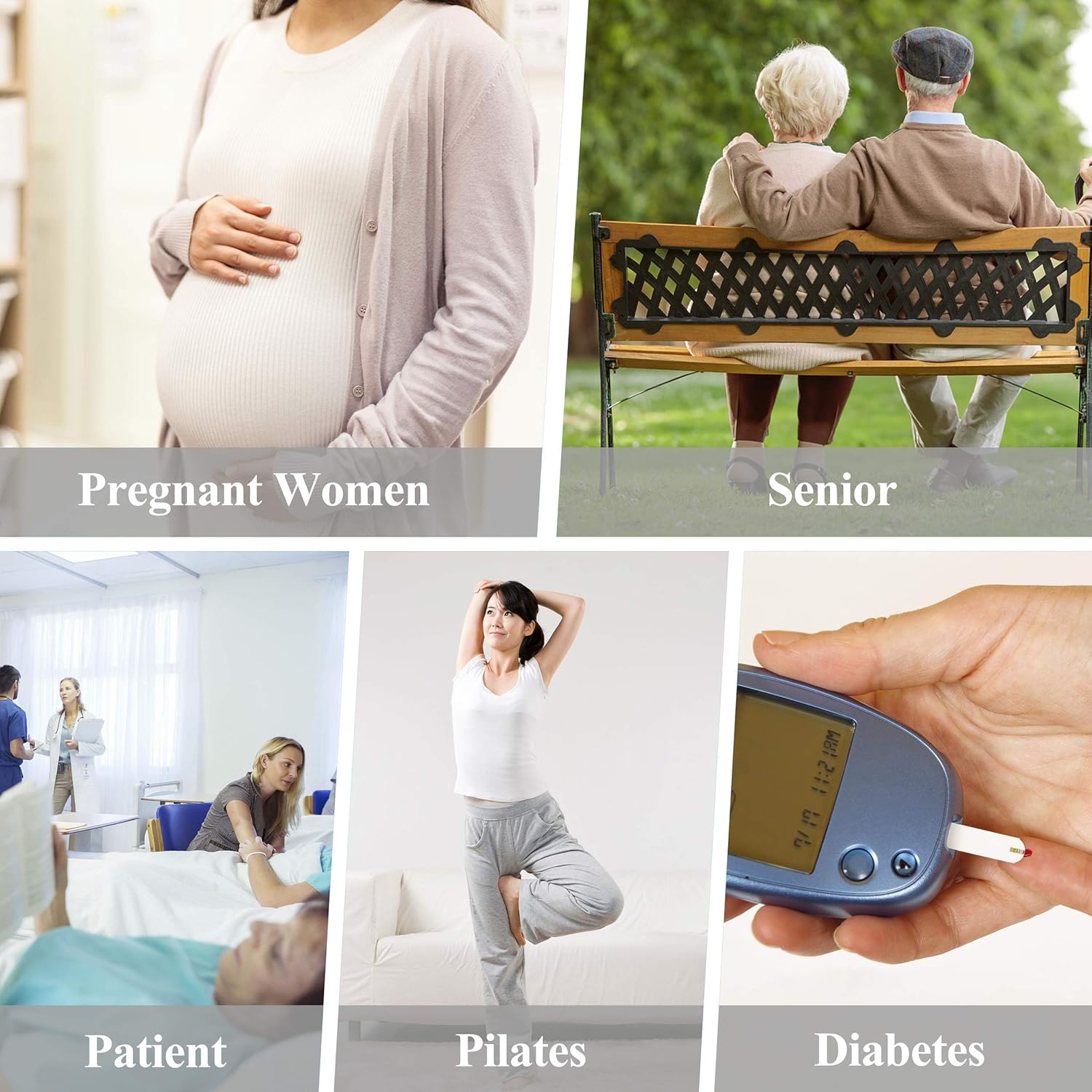 Non-Skid Diabetic Crew Socks, JSPA Non Binding Top Extra Wide Anti Skid Rubber Grip Hospital Home Socks: Clothing