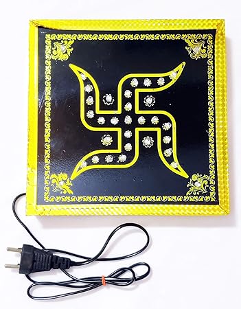 Shomex Color Changing Flickering Plastic Satwik Shaped LED Light, Diwali Lights (Multicolor, 10x10 inch)