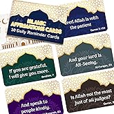 WorldBazaar Ramadan Gifts 30 PCS Islamic Affirmations Cards for Men Women English Quran Verses Daily Reminders Religious Muslim Gift Eid Mubarak Decoration