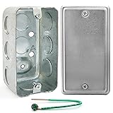 (Pack of Box and Cover) 4x2 Inch Utility Electrical