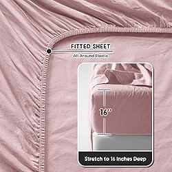 Shilucheng 100% French Linen Sheets - Queen Size