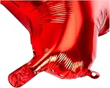 Unique Red Number 4 Shaped Large Foil Balloon 86cm 1 Piece view 2