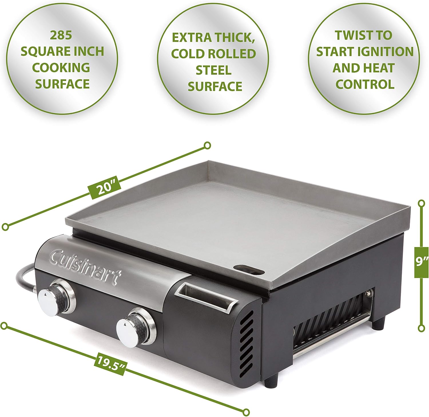 review Cuisinart CGG-501 Gourmet Gas Griddle, Two-Burner
