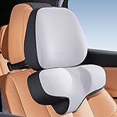 BEBAS Car Headrest Pillow for Neck Support/Ergonomic Memory Foam with Double Adjustable Strap/Breathable Removable Car Neck Pillow for Pain Relief/Universal Fit Head Rest Travel