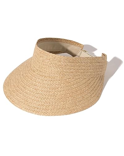 FURTALK Sun Visor Hats for Women Wide Brim Straw Visors Womens