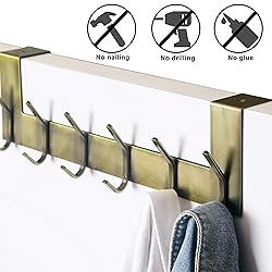 Dseap Over The Door Hook Hanger - 6 Hooks Over Door