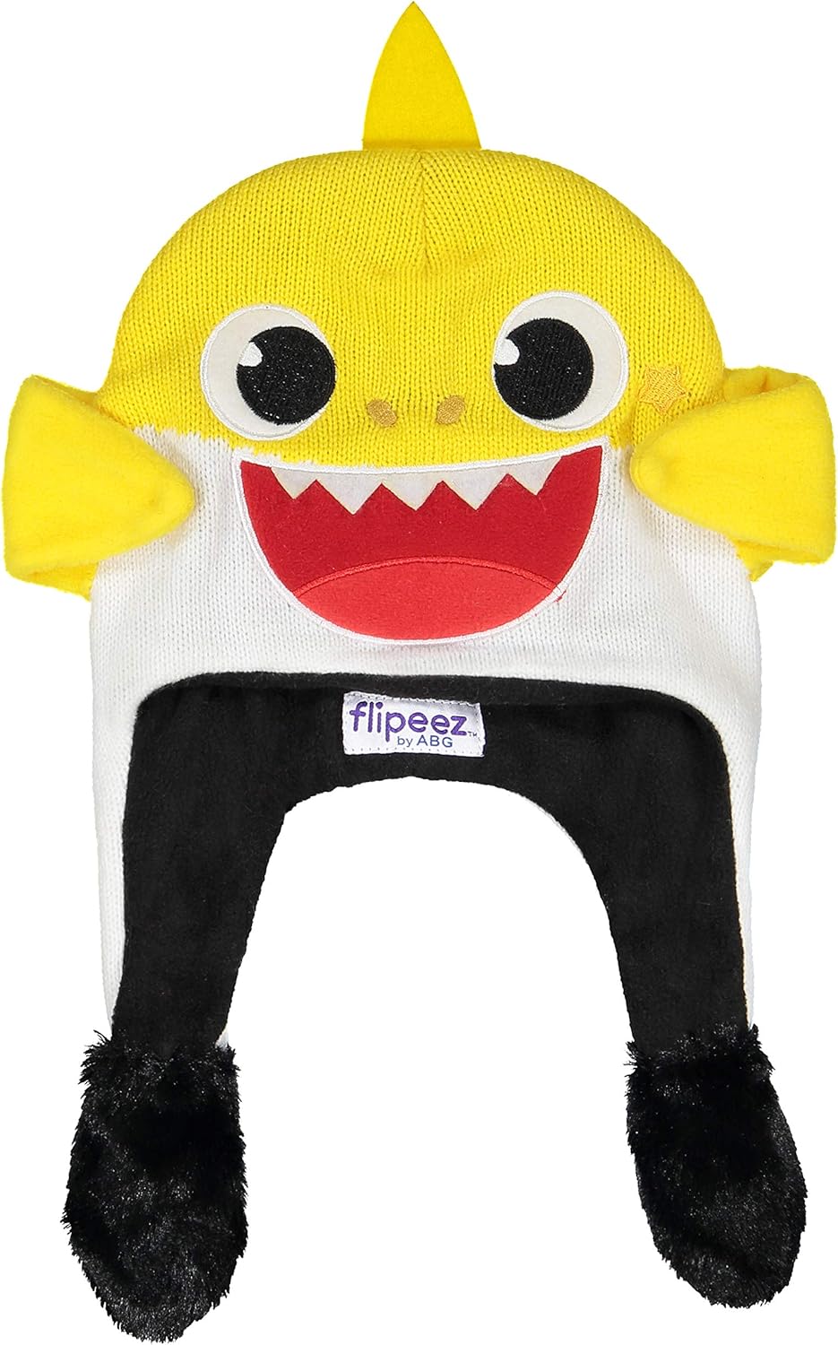 Nickelodeon Winter Hat Squeeze and Flap Fun Cold Weather Beanie for Children, Yellow/White, Little Kids Age 4-7: Clothing