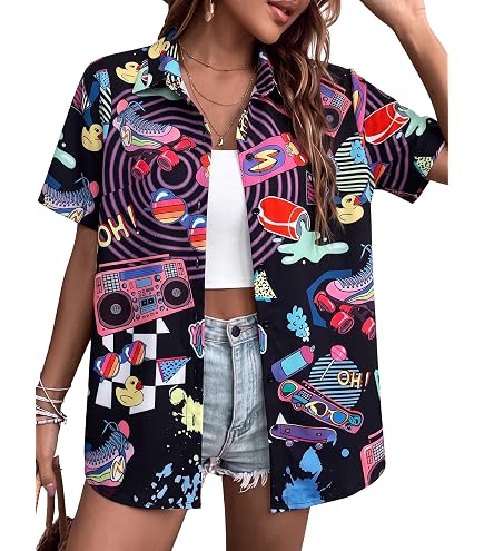 90s Rave Ideas for Women & Party Outfit 90s Festival Costume T-Shirt : Clothing, Shoes & Jewelry