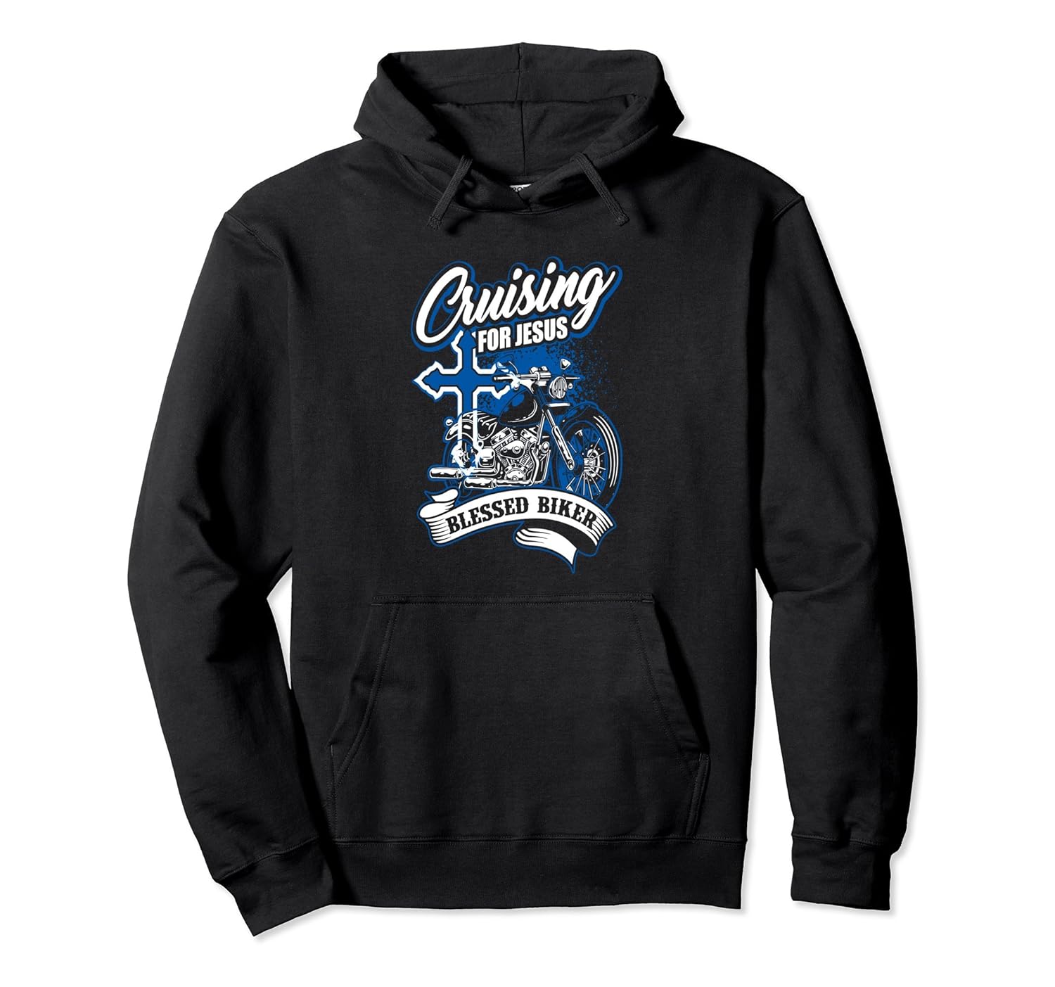 Motorcycle Hoodie Biker Cruising For Jesus Blessed Christian-anz