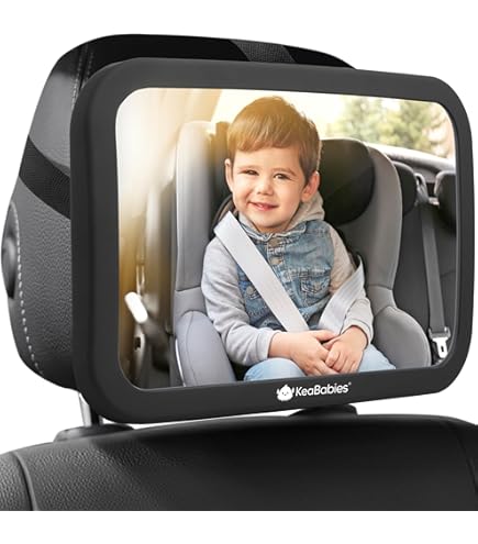 Baby Car Mirror Shatterproof Headrest Mount For Rear-Facing