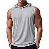 MAGCOMSEN Mens Tank Top Sleeveless Hoodie Cotton T-Shirt Summer Casual Shirt Muscle Tee