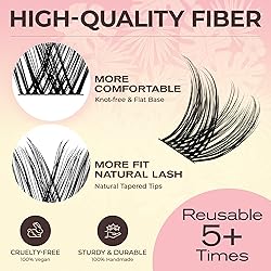 LASHVIEW Cluster Lashes 182pcs COMFYLASH D Curl