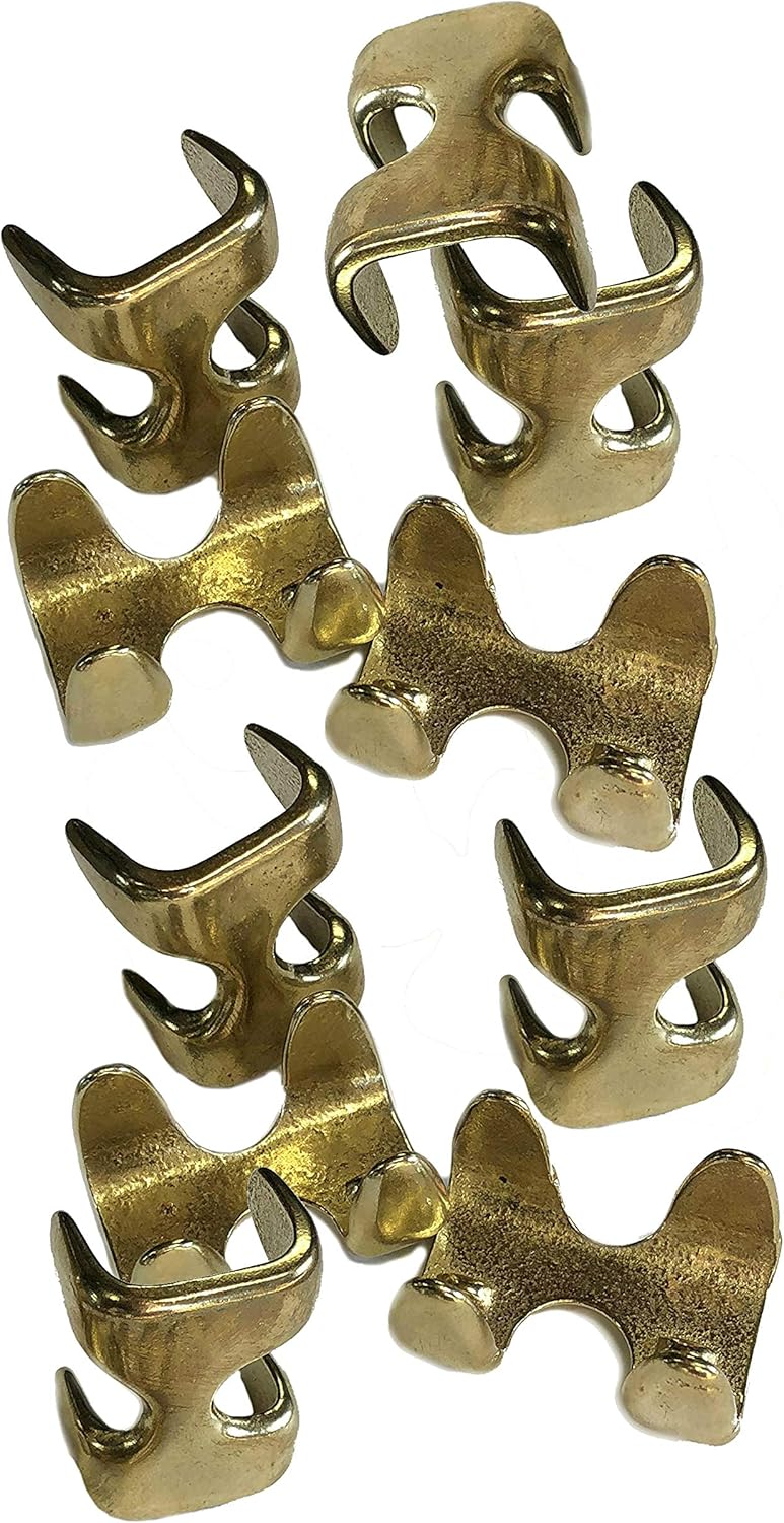 Outfitters Supply MultiPack of Solid Brass Rope Clamps Pack of 10