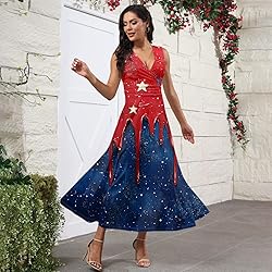 CHRATLHI Womens Fourth of July Dress Summer Sexy