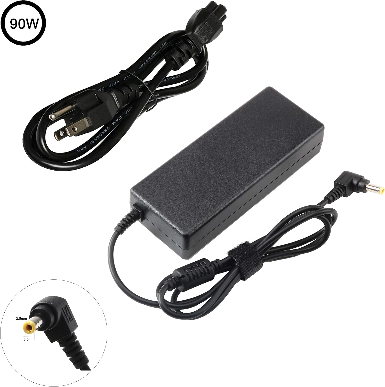 T Power AC Adapter / Charger For Asus K53E, F8V, X53ER Laptops - Power Cord