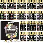 Essential Oils Set 40 Pcs, Perfect for Diffuser, Humidifier, Massage,Soap, Candle Bath Bombs Making, 40 * 5ML(0.17oz), Christmas Gift for Aromatherapy Lover