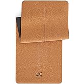 LunaYena Cork Yoga Mat - Eco-Friendly Non-Slip Natural Cork & Non-Toxic Rubber Base for Women & Men, 4mm Thick for Hot Yoga/Pilates/Fitness, 72"x24" Durable Sustainable Design for Home/Studio/Outdoor