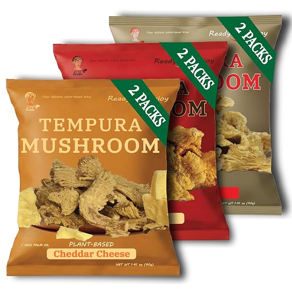 BITETUOSO TEMPURA OYSTER MUSHROOM CHIPS, NON-GMO, ASIAN CRUNCHY...