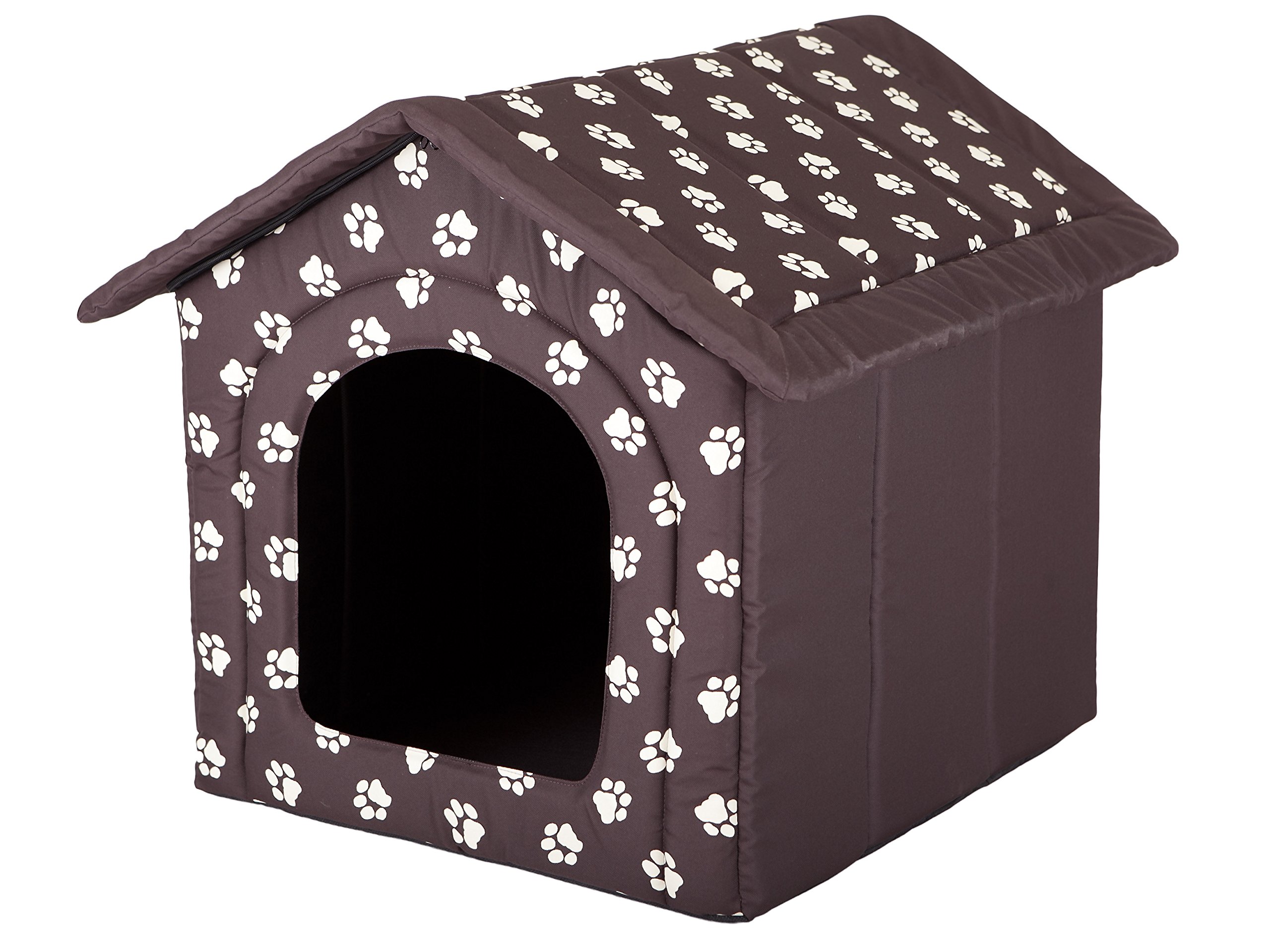 Hobbydog R4 BUDBWK1 Doghouse R4 60 x 55 cm Brown with Flowers, L, Multicoloured, 1.4 kg