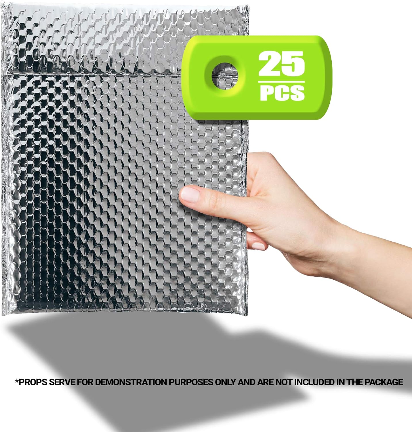 Thermal Insulated Bubble Mailers 8x11 Food Grade Padded envelopes 8 x 11. Pack of 25 Silver Cushion envelopes. Peel and Seal. Metallic foil. Mailing, Shipping, Packing, Packaging. : Office Products
