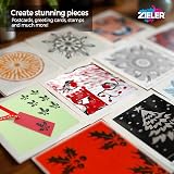 Zieler Complete Lino Cutting & Printing Set 30-Pieces Starter Booklet Included view 7