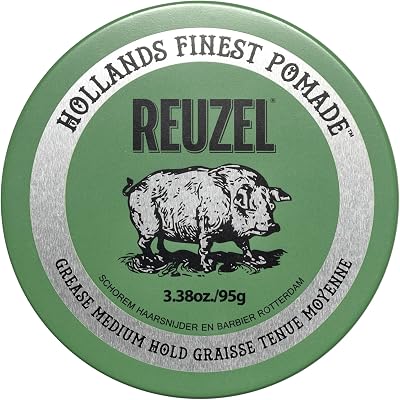 REUZEL Green Grease Oil Based Pomade Medium Hold Medium Shine 3.38oz