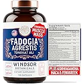 Fadogia Agrestis and Tongkat Ali Supplement - Fadogia Agrestis 600mg, 500mg Longjack Tongkat Ali for Men, Maca Root, Fenugreek, Ashwagandha, Saw Palmetto to Support Energy, Stamina, Vitality - 120Caps