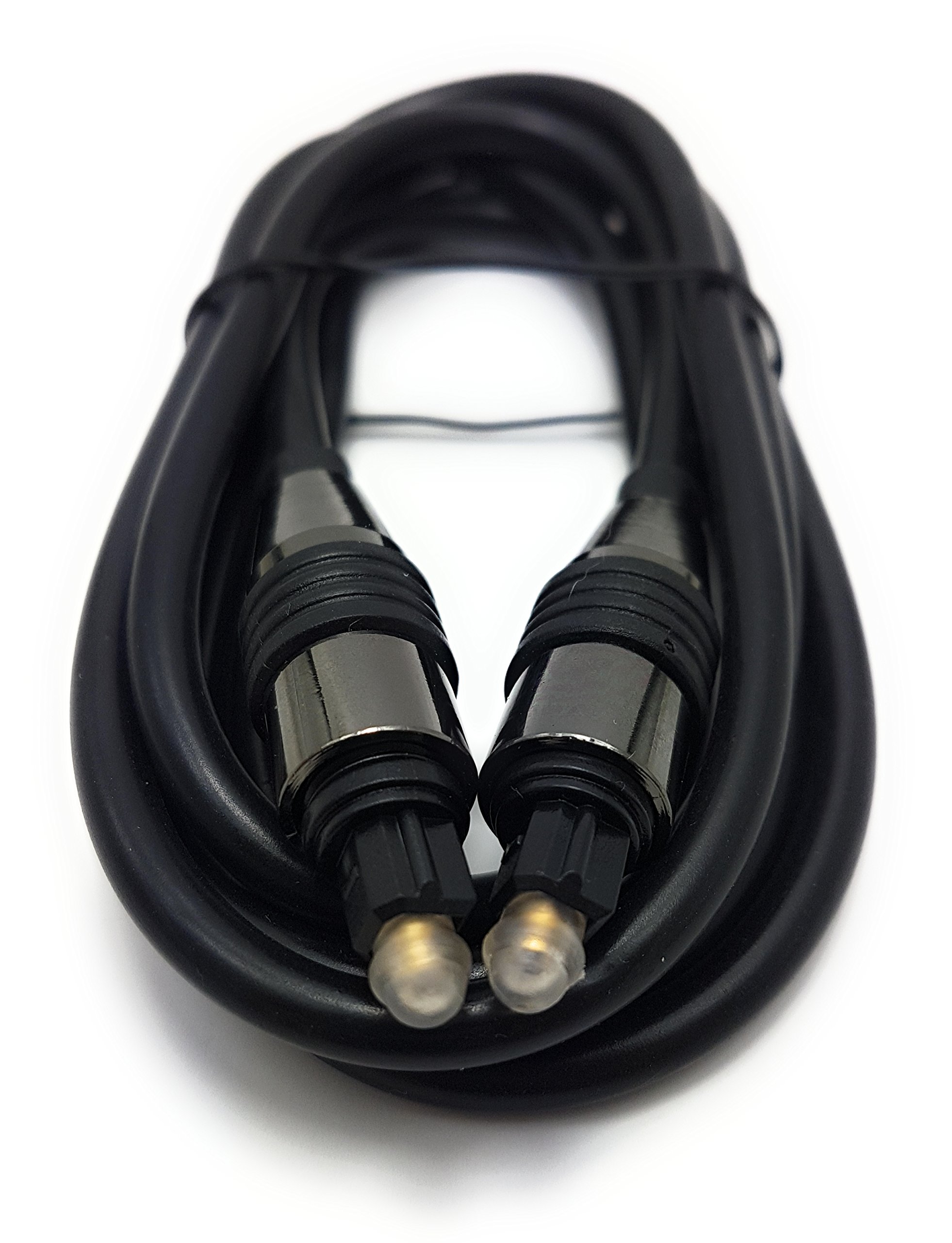 MainCore 1.5m long Black Optical TOSLINK Digital Audio Cable Lead (Available in 0.50m, 1m. 1.5m, 2m, 2.5m, 3m, 5m, 10m, 15m, 20m) (1.5m)