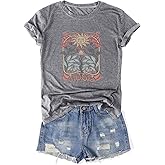 ZAFUL Women Graphic Tshirts Vintage Print Top Cute Summer Casual Short Sleeve Raglan Tee Shirt