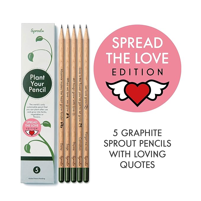 title=Scatola di matite Sprout Love Edition | Pacchetto da 5 | matite da piantare | in