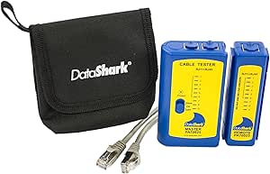 DataShark PA70025 RJ45 Network Cable Tester Kit - Cable Mapper, Check Continuity - Test Patch Cords or Installed Cable Runs