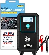 Ring SmartCharge 8A Car Charger Maintainer with Clips & Hook