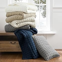 WDCOZY White California Cal King Size Quilt Bedding