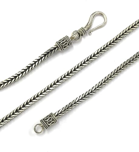 Amazon Ripple シルバーネックレスチェーン シルバー 925 太め チェーン スクエア バリチェーン 幅3 0mm メンズ レディース ブランド 45cm ジュエリー 通販