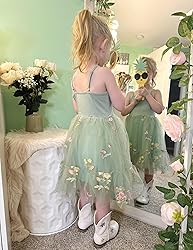 Arshiner Toddler Girl Tulle Dress Sage Green Tutu