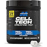 MuscleTech Cell-Tech Creactor Creatine HCl Powder, Post Workout Muscle Builder for Men & Women, Creatine Hydrochloride + Free-Acid, Unflavored (120 Servings), 8.47 oz