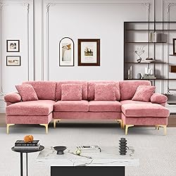 Wrofly U-Shaped Sectional Sofa Couch, 114" Comfy