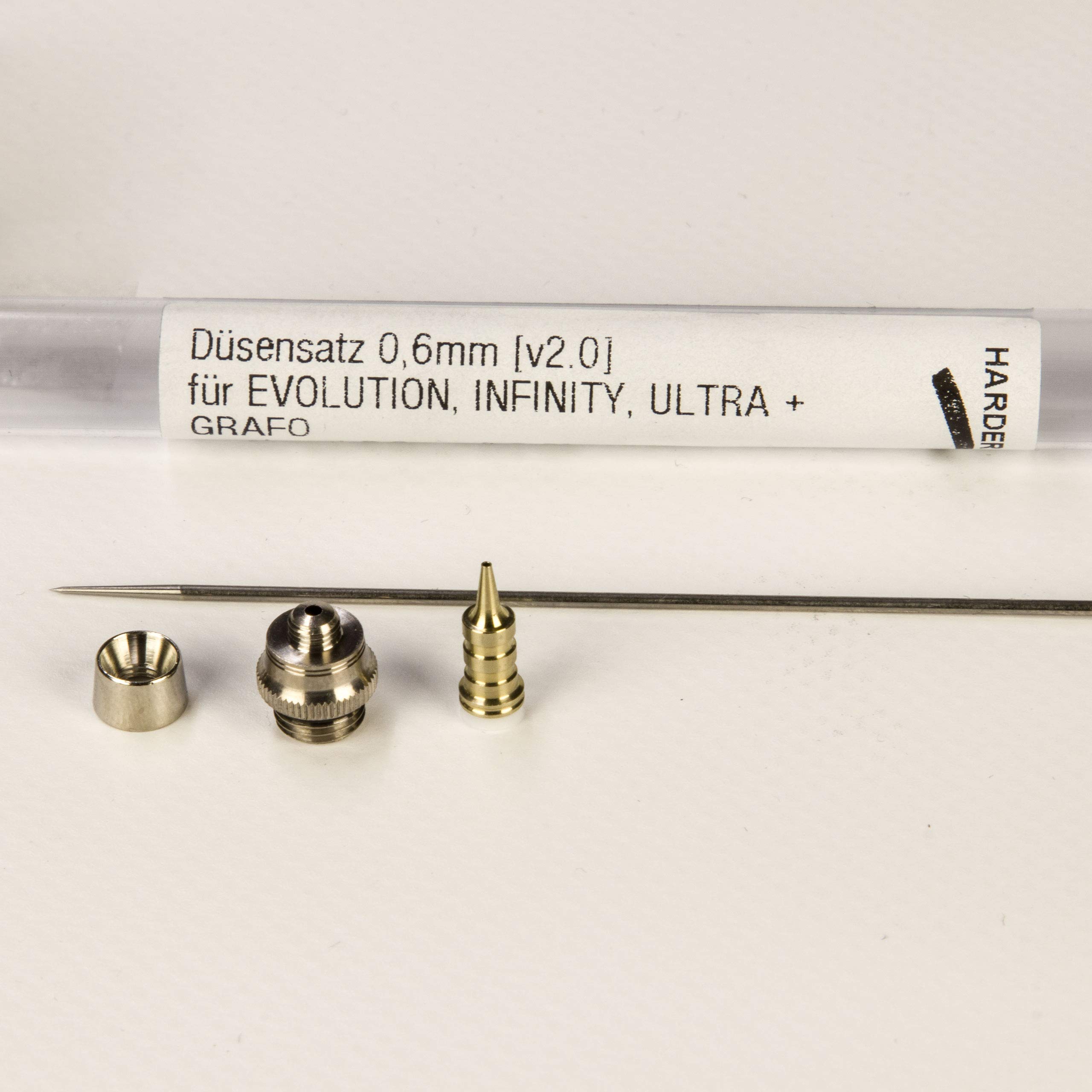 Harder & Steenbeck Airbrush Accessories, Chrome-Plated Silver, Klein