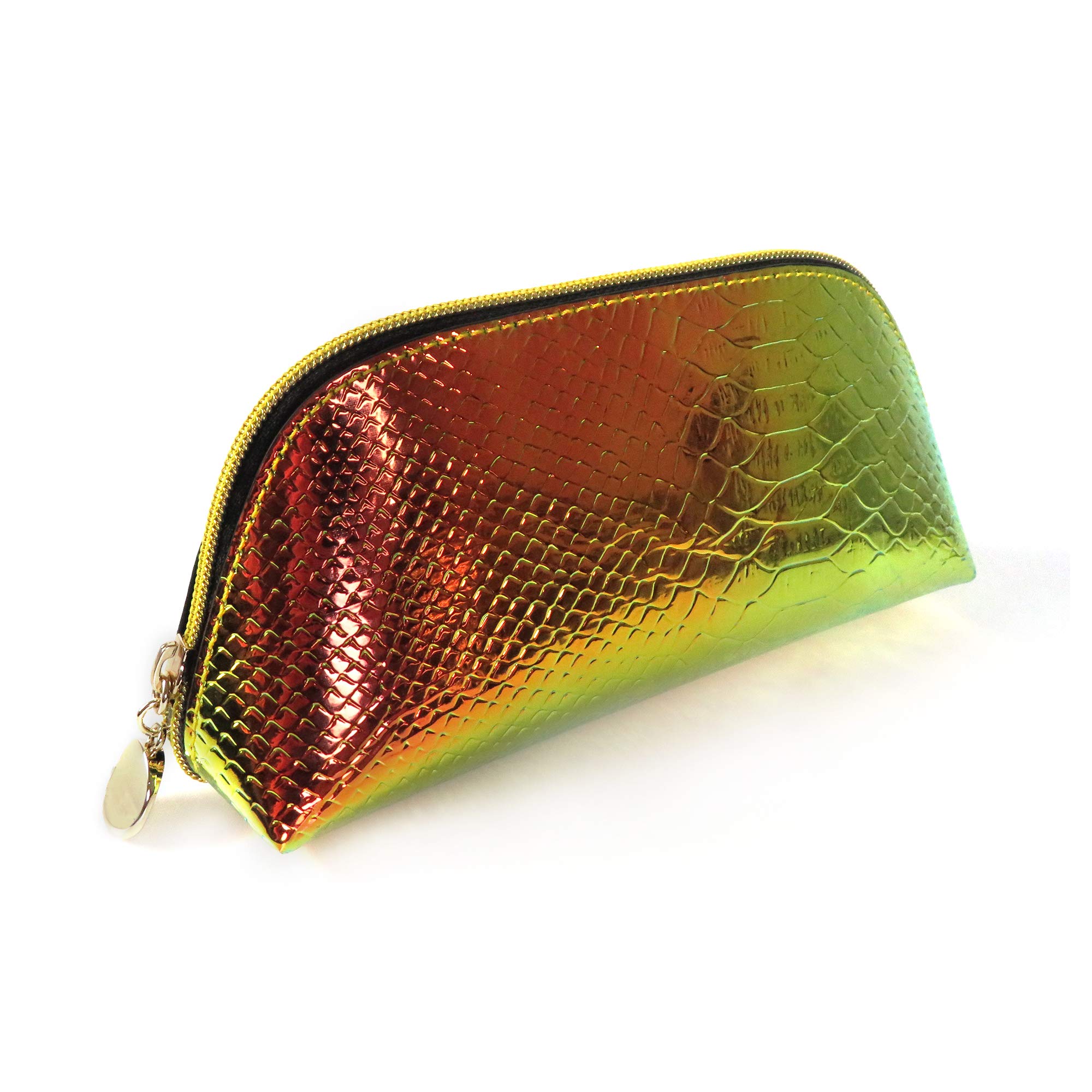 RemeeHi Mini Shell-Clutch Women's Small Green Glitzy Pu Leather Handbag Petite Hologram Snakeskin Laser Pouch Synthetic Leather Zipper Coin Money Wallet Holographic Crocodile Minaudiere