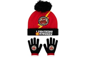 Disney Hat And Gloves | Boys Lightning McQueen Hat And Winter Gloves Set | Cars Boys Hat And Gloves Set | One Size Black