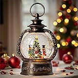 Christmas Snow Globe Lantern Water Glittering