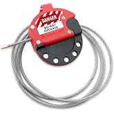 TRADESAFE Lockout Tagout Adjustable Cable Lock - 6 ft Steel Cable Lock | Multi-Stranded Steel with Anti-UV PVC Coating, Impact-Resistant Nylon Body, Premium Grade Loto Device, OSHA Compliant
