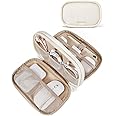 BAGSMART Electronics Organizer Travel Case, Cord Organizer for Women, Travel Cable Bag (Beige)