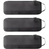 Eagle Creek Pack-It Reveal Slim Cube M/M/M Set - Minimalist Compact Travel Organizer for Hair Styling Tools, Belts &amp; Small Items - Travel Accessories - Black