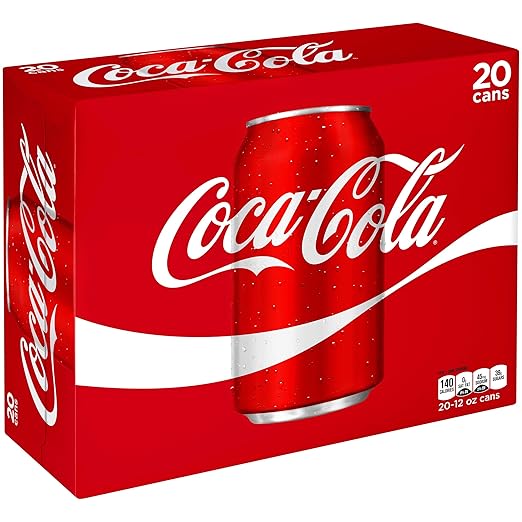 CocaCola Soda Soft Drink, 12 fl oz (pack of 20) Grocery