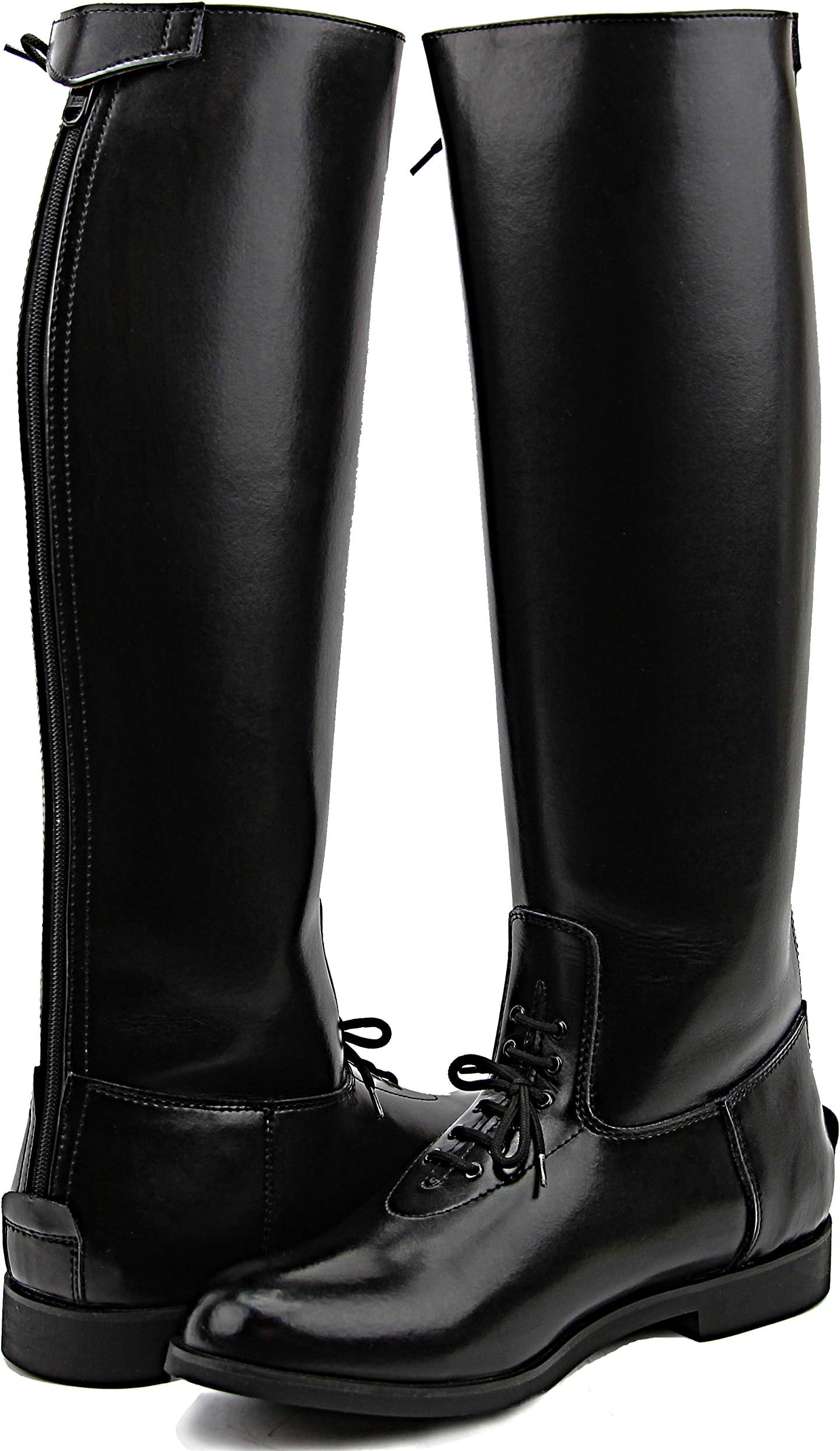 FAMMZ MB-2 Men's Man Motorcycle Police Patrol Leather Tall Knee High Riding Boots Color Black